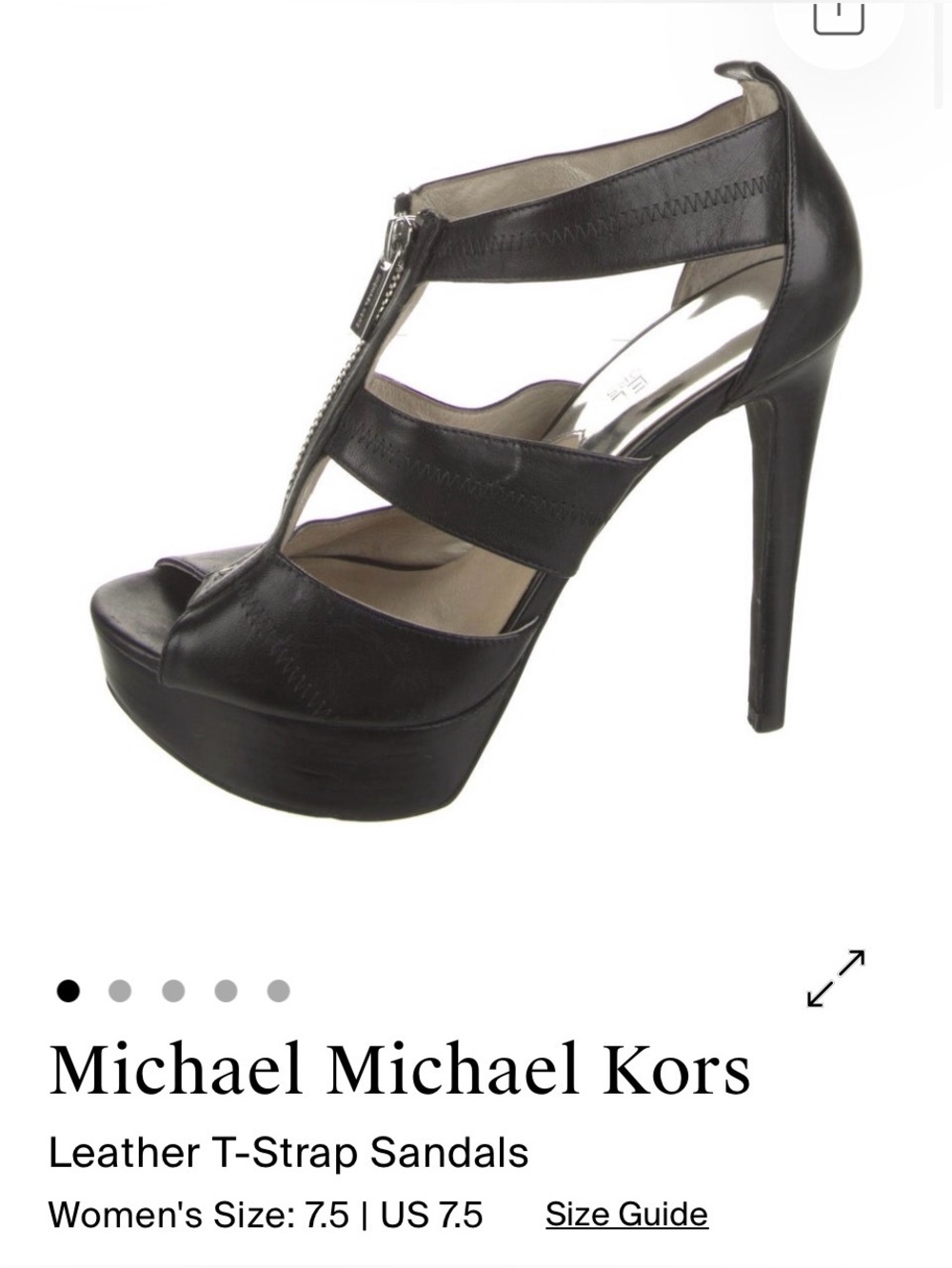 MICHAEL Michael Kors Berkley Black Leather Platform Heels 7.5